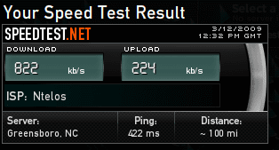 Speedtest.net results