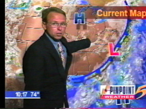 Tommy in studio WMC-TV Memphis around 2000