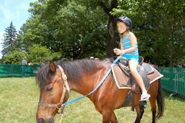 Kid on horse