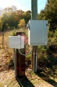 Photo By NCL : Part of the equipment that marries IBEC to the Verizon network at the Martins Store Substation
