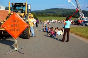 And how the highway department uses heavy equipment like this road grader in their jobs.