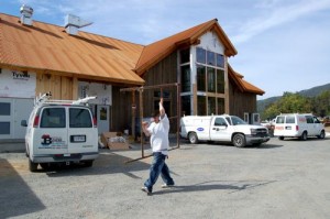 Contractors are busy finishing up the exterior of the brewery and restaurant near the intersection of VA Route 664 & 151.