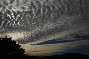 Photo By Ann Strober : A mackerel sky over Nelson County, Virginia : October 2008