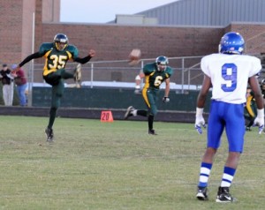 #35 Quincy Murphy Punts At Friday Night's Game In Lovingston, Virginia