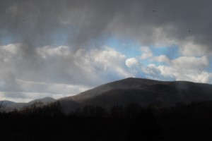 Photo By Ann Strober : Snow squalls over the Rockfish Valley : Nellysford, Virginia : November 2008