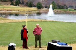 Dana Quillen, VP of Sales & Marketing at Wintergreen, thanks David for his effort in getting the fountain established.