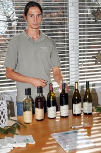 Robbie Corpora of Afton Mountain Vineyards, represents one of several area Nelson wineries on hand.