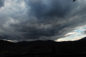 Photo By Ann Strober : Dark Clouds Over the Mountains : Nellysford, Virginia