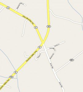 Rt. 151 and Old Rt. 6 - Afton, Virginia. Courtesy: Google Maps