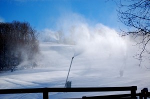 Snow guns at Wintergreen Resort put down a near perfect base on Eagle's Swoop.
