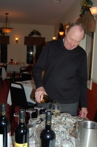 ©2009 NCL Magazine : Claude Delfosse shows off some of his latest wines at a recent promotional stop at D'Ambolas Restaurant in Afton, Virgina