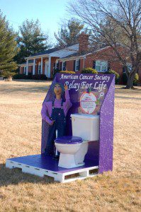 ©2009 NCL Magazine : This purple potty was spotted sitting in the yard of Chris Floyd on Route 29 just south of Lovingston late last week.