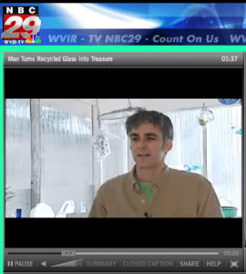 Screen grab courtesy of www.nbc29.com : Bill Hess of Afton in an interview with NBC-29