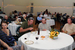 The crowd enjoyed a casual meal along with drinks from a cash bar. All proceeds went to the playground fund. 
