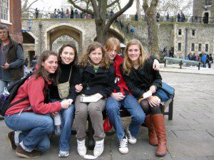 Photos By Mallory Crandall : ©2009 NCL Magazine : Nelson County students on the trip across Europe pose for a quick shot near the Tower of London this past weekend. Click on any photo for larger view.