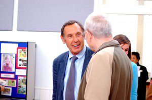 Andrew Hodson chats with NCCF Board Member, Joe Steele before the awards ceremony at The Nelson Center.