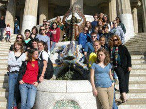 Photos By Mallory Crandall : ©2009 NCL Magazine : The NCHS Foreign Language Student pose at Park Güell in Barcelona, Catalonia, Spain.