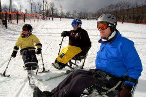 ©2008-2009 NCL Magazine : Wintergreen Adaptive Ski Members on the slopes at Wintergreen Last year.