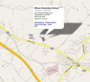Location of Wilson Elementary School. Courtesy: Google Maps
