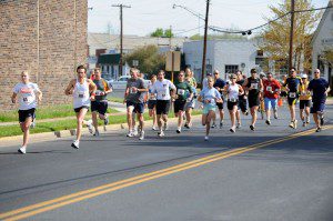 Runners take to the streets of Waynesboro as part of the Road & River Relay.