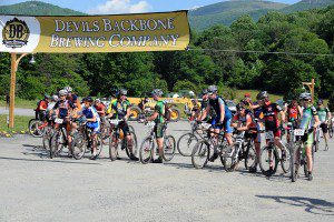 Photos By Paul Purpura : ©2009 NCL Magazine : Bikers take to the starting line at The 2009 Devils Backbone Challenge in Roseland, Virginia