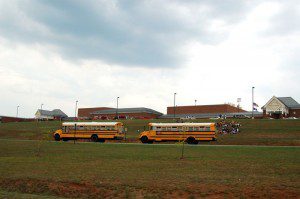 ©2007-2009 NCL Magazine : File Photo of an evacuation from a September 2007 bomb threat at Nelson County Middle School