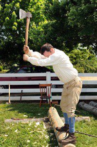 Photos By Paul Purpura : ©2009 NCL Magazine : A pioneer demonstration at this weekend's Nelson Folk Life Festival at Pharsalia. Click on any image to enlarge.