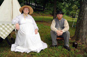 Photos By Paul Purpura : ©2009 NCL Magazine : Descendants of the Dodd Family in period dress at Saturday's Piney Mountain Music Festival.