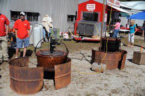Apple Butter is still made over outdoor fires at the annual festival.