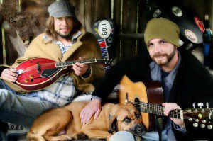 Photo By Marie Dennis : ©2008-2009 : Jacob Allen (left) and John Howard are the duo, HoboJac.  Know locally, they take their latest music releases on the road starting in November. 