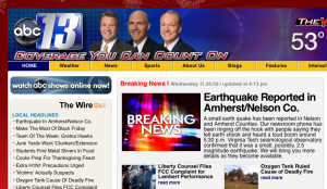 Screen grab courtesy of WSET-TV in Lynchburg, VA : Click to enlarge.