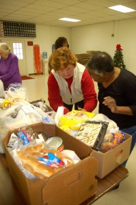 This past Tuesday members of UIC met at The Roseland Rescue Squad to pack up food that will make sure many families have a great Christmas dinner.