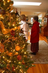 People enjoy the Christmas beauty inside the historic Simpson home. 