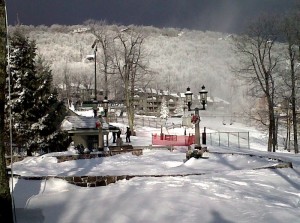 By Paul Purpura : The view at Wintergreen Resort the next morning after the blizzard.