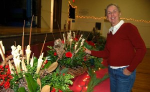 Amy Webb of Blue Ridge Florists was on had displaying some of her beautiful Christmas season wreaths and arrangements. 