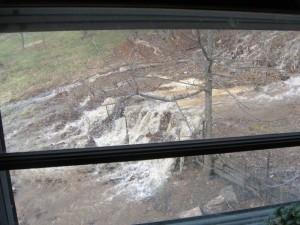 Another photo By Gerald Boggs : View from his window as the culverts were blocked.