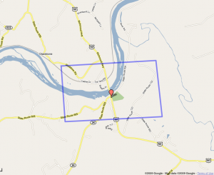 Picture 41 Via www.google.com maps : The general area affected by the Flood Warning in Nelson County. Click image for detailed map.