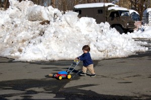 ©2010 www.nelsoncountylife.com : NCL Junior Publisher, Adam Stafford, spent his Sunday afternoon mowing up the snow on the parking lot of Wintergreen Hardware with his magic snow mower!
