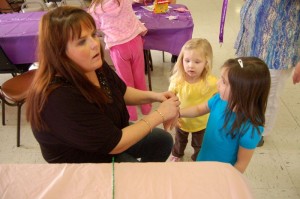 The first part of Saturday was all about the kids! Bracelets were made along with a webkinz fashion show.
