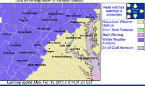 Picture 1 A Winter Weather Advisory begins @ 11AM for the counties highlighted in purple. Click image for the latest updates from NWS.