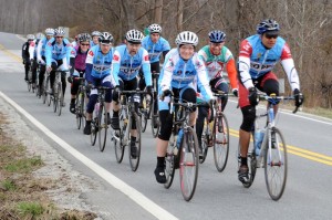 Photo By Paul Purpura : ©2010 www.nelsoncountylife.com : Cyclists enjoy a cool pre-spring ride along Route 151 this past Sunday morning. Click to enlarge. 