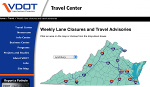 Clikc on image for latest from VDOT.