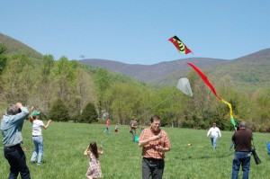 Though the skies were clear, the winds were light at times, but not enough to keep these kites down!