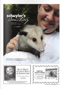 ©2009-2010 : www.nelsoncountylife.com : Marina Childs of Afton with one of the animals at Rockfish Wildlife Sanctuary in our September 2009 story. Click to enlarge. 