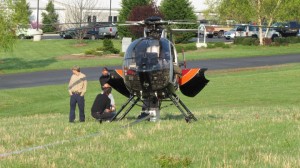 Chopper crews prepare from takeoff from CVEC.