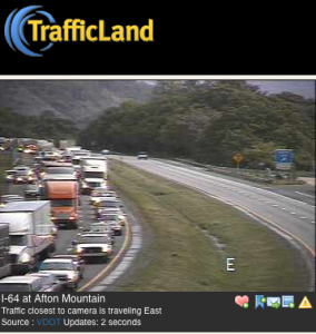 ©2010 www.trafficland.com : A screenshot of I-64 East near Exit 99 around 7:40 PM Wednesday evening. Click to enlarge. 