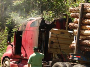 Photos By Ray Uttaro : Area fire and rescue crews responded to this logging truck fire Wednesday afternoon. Click photos to enlarge. 