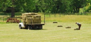 Photo By Ann Strober : ©2010 www.nelsoncountylife.com : Farmers took advantage of great weather Monday to haul hay from the fields. Tuesday will be nice again, but storms are on the way. 