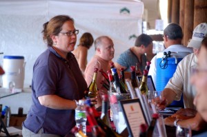 Sarah Gorman from Cardinal Point Vineyard and Winery at the 2009 festival. 