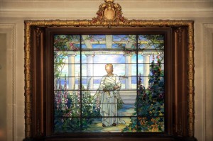 Stained glass is just one of the many beautiful parts of the mansion now owned by J. F. Dulaney, Jr. of Charlottesville.